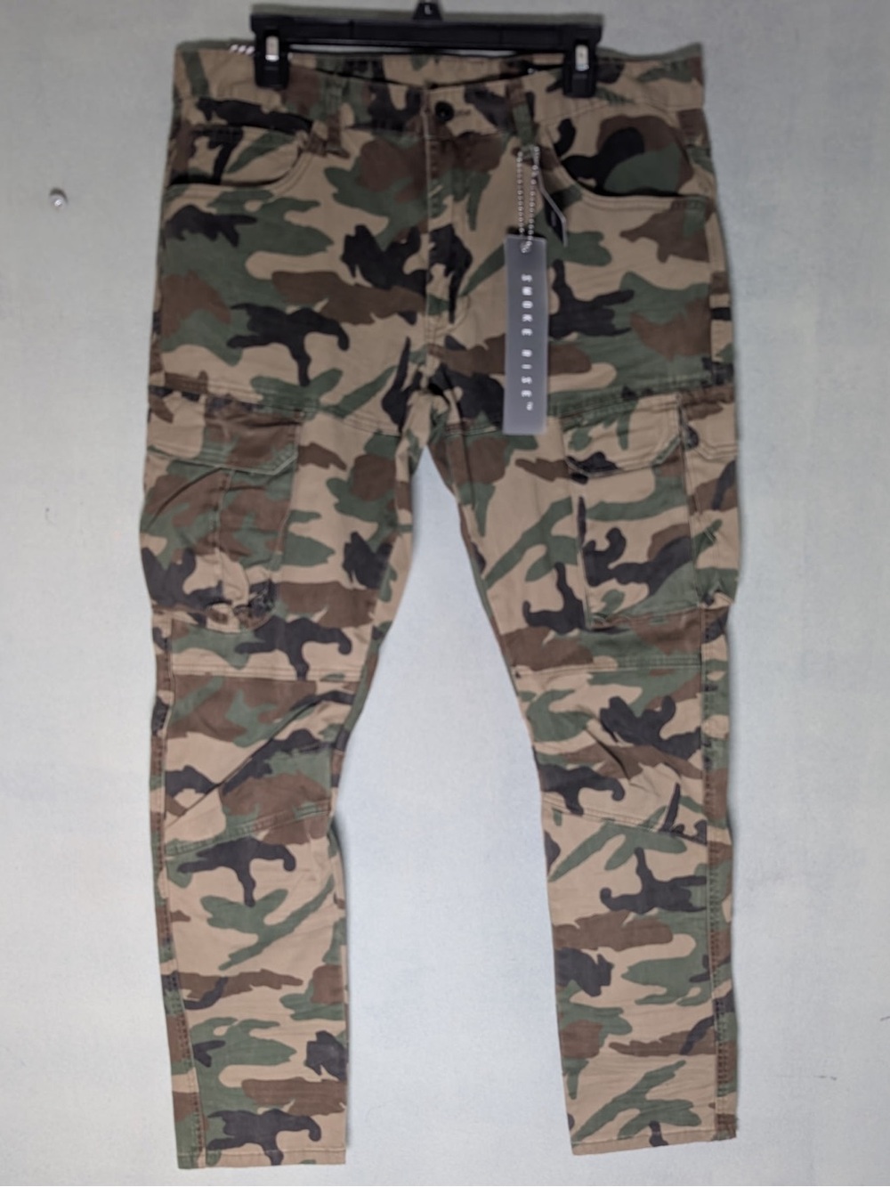 Smoke Rise Camo Cargo Pants - Green Tan Camo 36 x 32